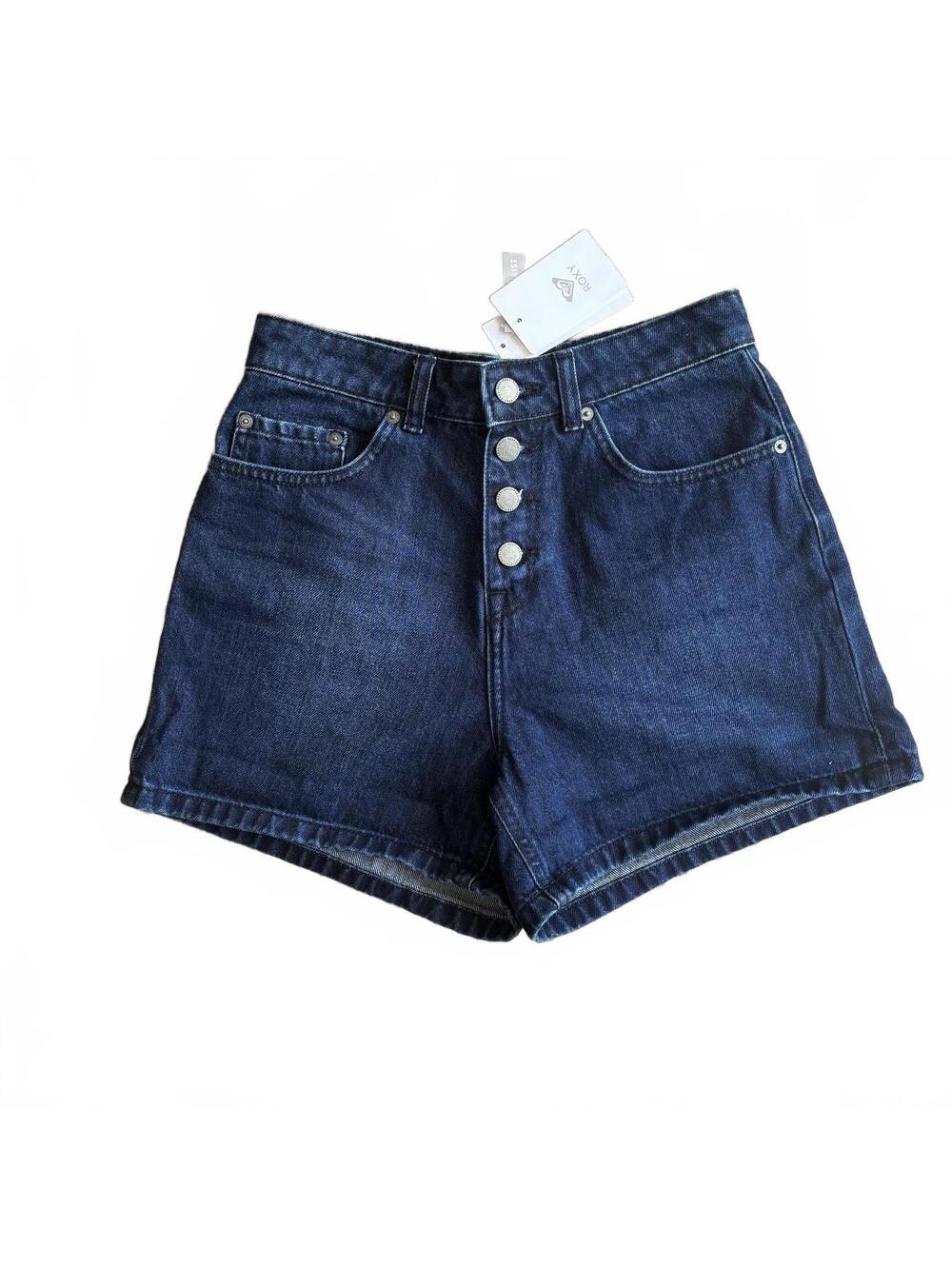 🌊 ROXY High-Waisted Button-Fly Denim Shorts • Size 28 🌊